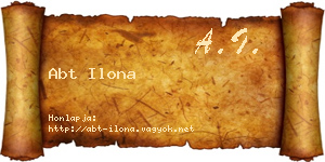Abt Ilona névjegykártya