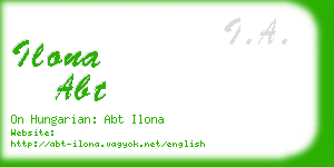 ilona abt business card